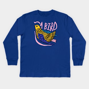 A gliding BIRD Kids Long Sleeve T-Shirt